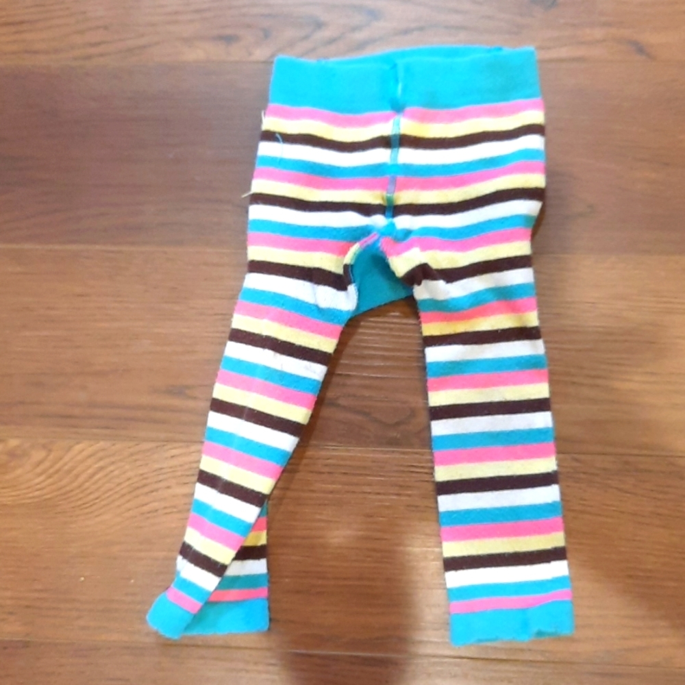 Lazy One Rainbow Striped Leggings size 18-24months